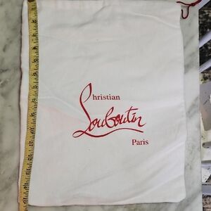 Christian Louboutin White Bag with Red Logo